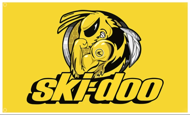 Ski Doo Killer Bee Snowmobile Flag-3x5 FT Banner-100% polyester-2 Metal Grommets by flagsshop