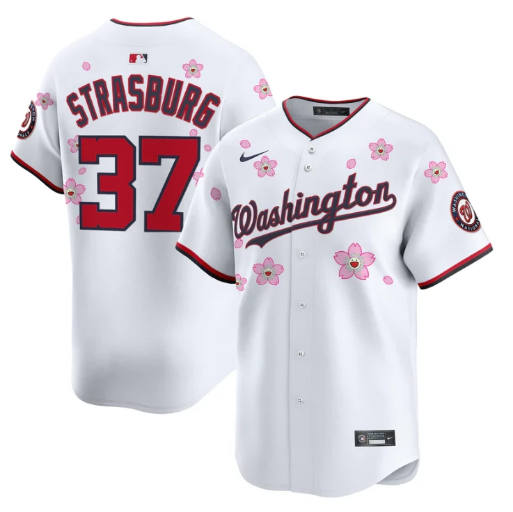 Stephen Strasburg Jersey #37 Washington Nationals Cherry Blossom Vapor Premier Limited Stitched by My Store