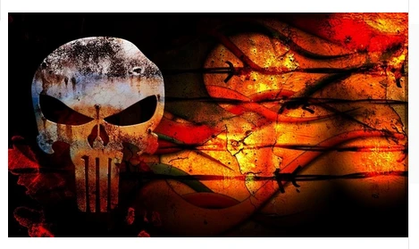 Skull Flag-3x5FT Banner-100% polyester by flagsshop