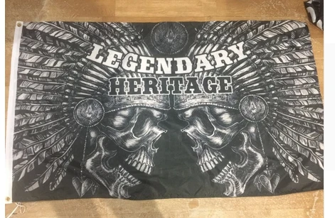 Skull Flag-3x5FT Banner-100% polyester by flagsshop