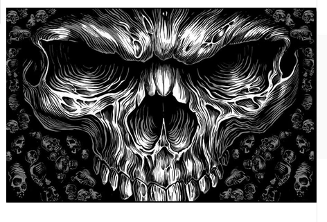 Skull Flag-3x5FT Banner-100% polyester by flagsshop