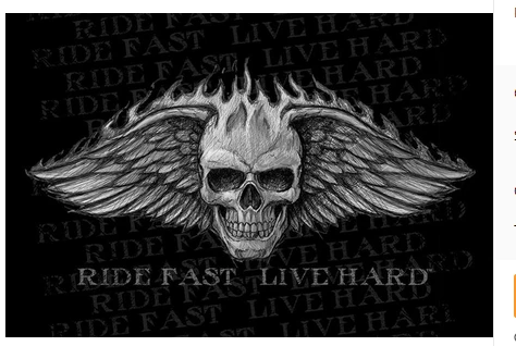 Skull Flag-3x5FT Banner-100% polyester by flagsshop