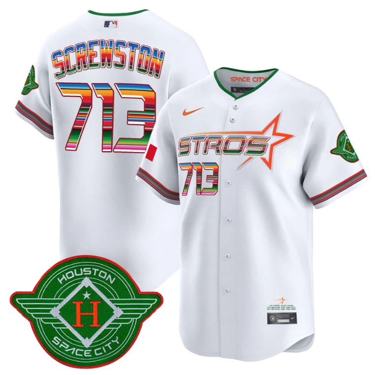 Screwston Jersey #713 Astros 2025 City Connect Mexico Vapor Premier Limited Stitched White by My Store