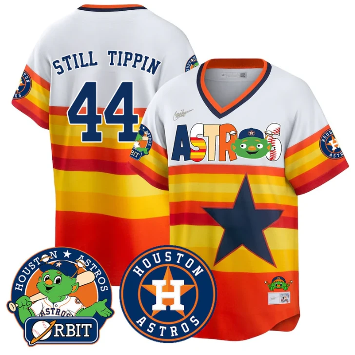 Still Tippin Jersey #44 Houston Astros Orbit Vapor Premier Limited Stitched Cooperstown by My Store