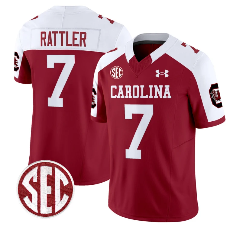 Spencer Rattler Jersey #7 South Carolina Gamecocks Football 1980 Throwback Vapor Limited Garnet Alternate by My Store