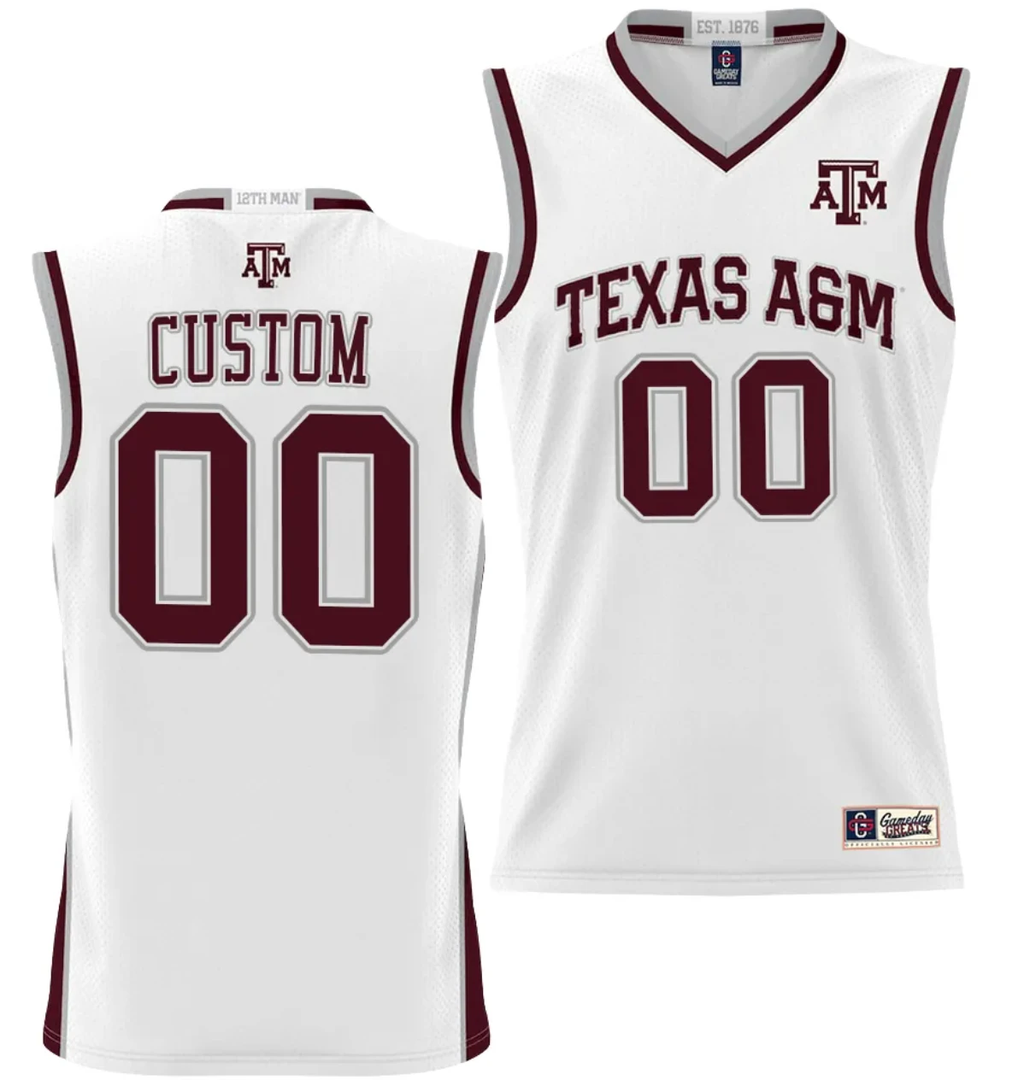 Spencer Johnson Jersey #20 Custom Texas Aggies Jersey Name and Number NIL College Basketball Jersey Lightweight White by My store basketball