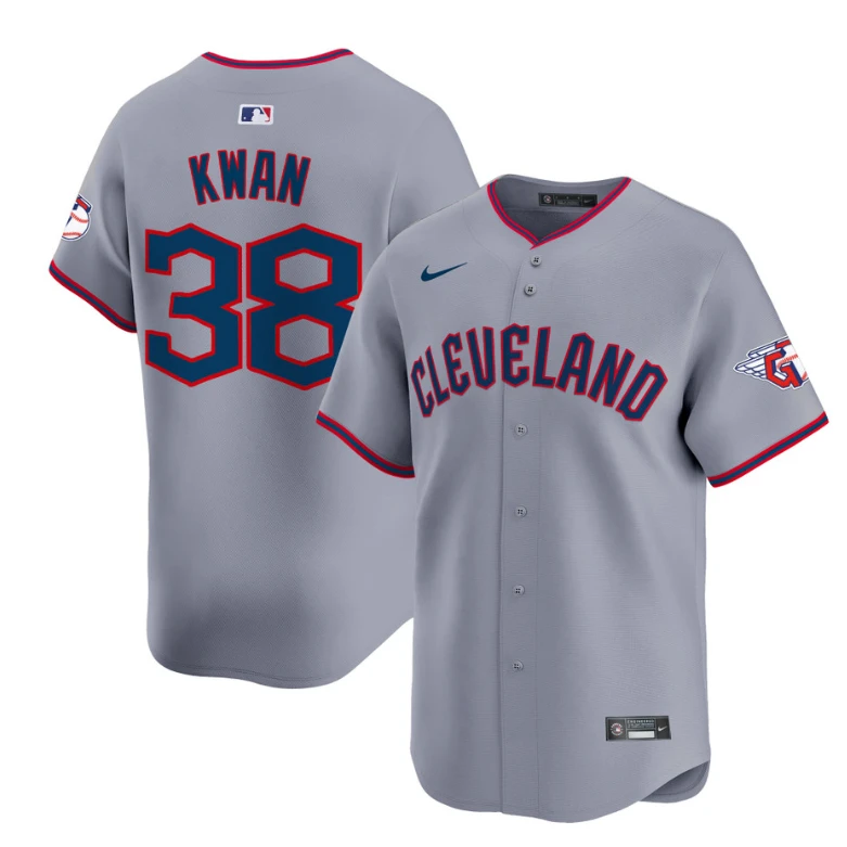 Steven Kwan Jersey #38 Cleveland Guardians 2025 Vapor Premier Limited All Stitched Gray by My Store