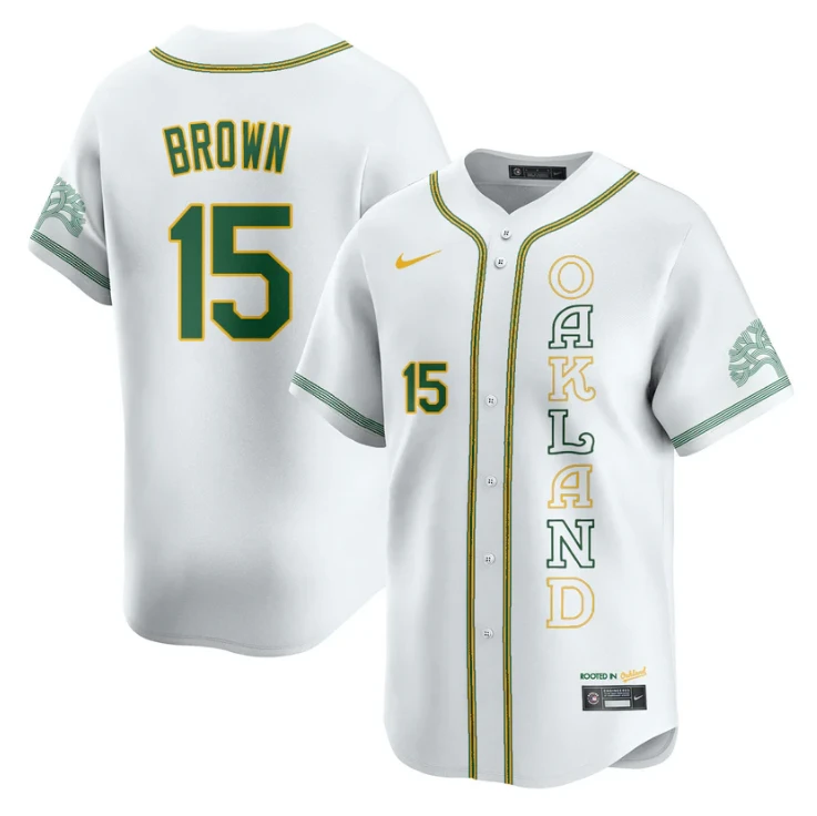 Seth Brown Jersey #15 Oakland Athletics City Connect Concept Stitched White by My Store