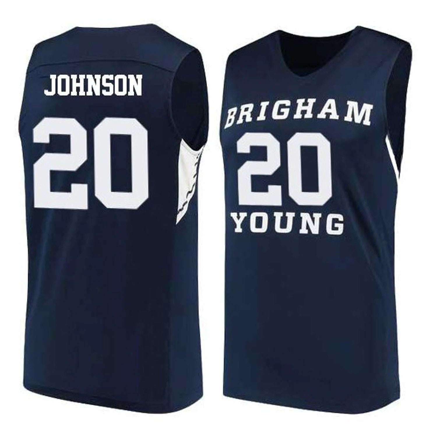 Spencer Johnson Jersey BYU Cougars College Basketball #20 by My store basketball