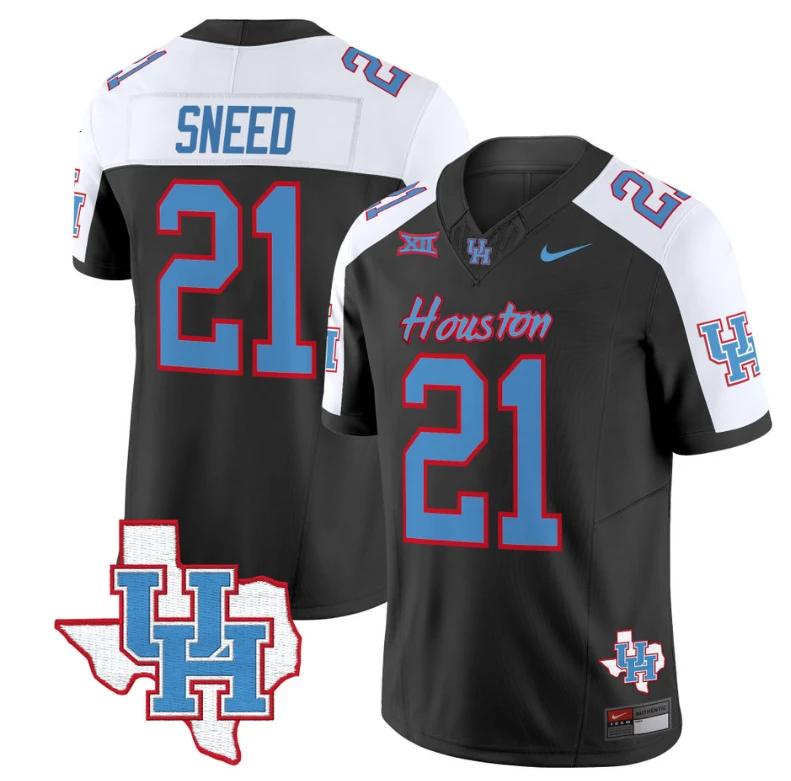 Stacy Sneed Jersey #21 Houston Cougars Oilers Inspired Vapor College Football Limited Stitched Black Alternate by My Store