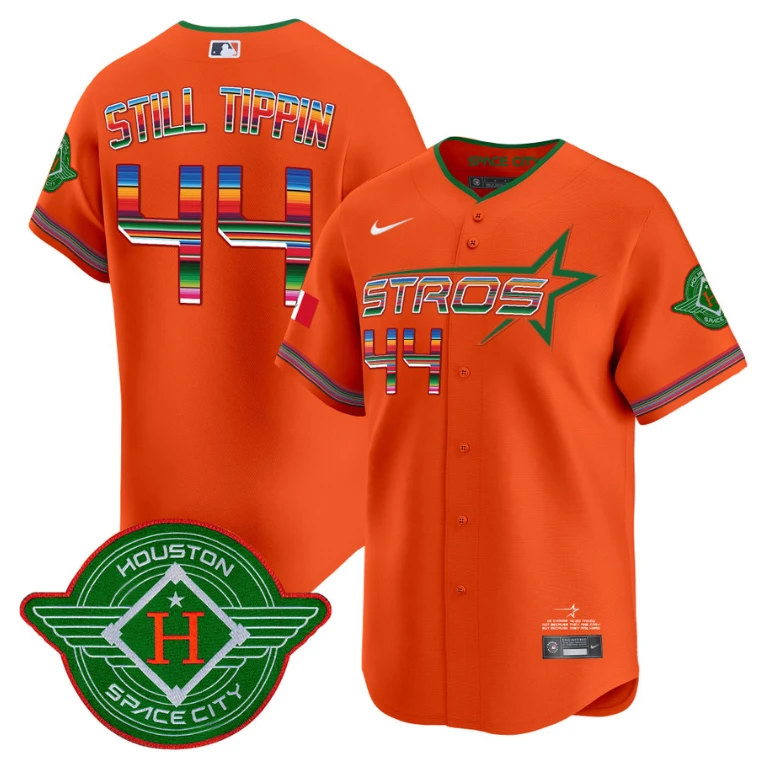 Still Tippin Jersey #44 Astros 2025 City Connect Mexico Vapor Premier Limited Stitched Orange by My Store