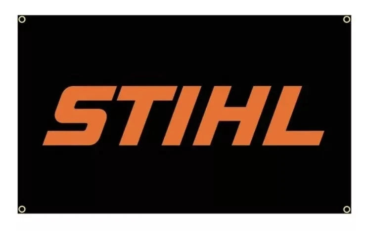 STIHL flag-3x5FT Banner-100% polyester-2 Metal Grommets-orange by flagsshop