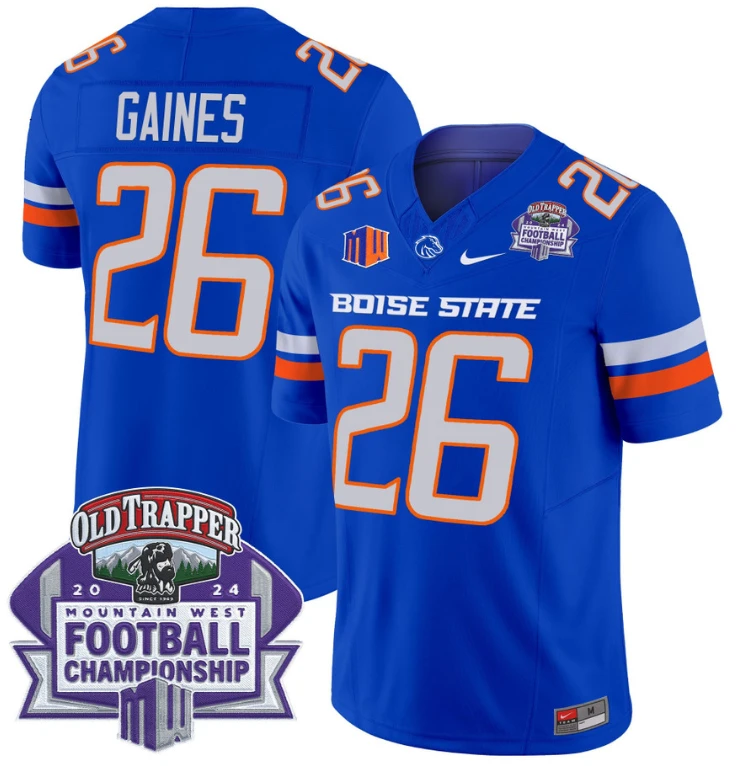 Sire Gaines Jersey #26 Boise State Broncos 2024 Championship Vapor Royal by My Store