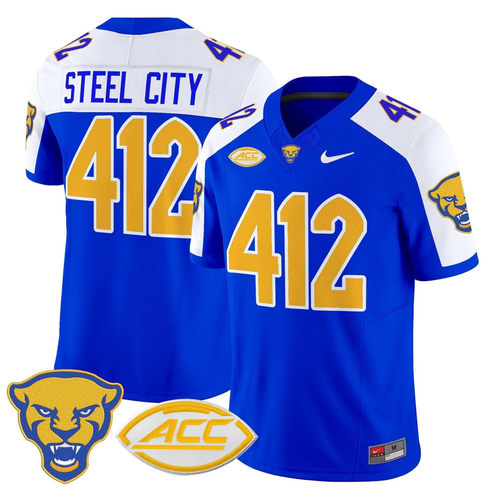Steel City Jersey #412 Pittsburgh Panthers 2025 Limited Stitched Royal Alter by My Store