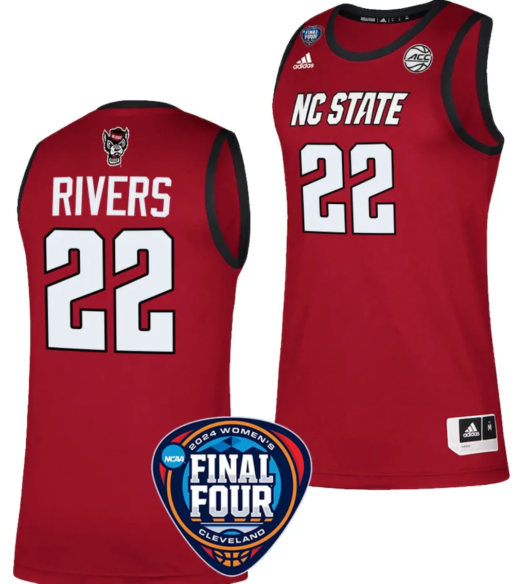 Saniya Rivers Jersey #22 NC State Wolfpack Basketball 2024 NCAA March Madness Final Four Red by My store basketball