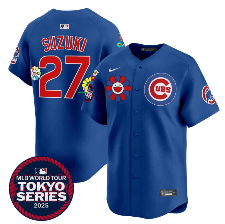 Seiya Suzuki Jersey #27 Chicago Cubs Tokyo Series 2025 Vapor Premier Limited Stitched Royal by My Store