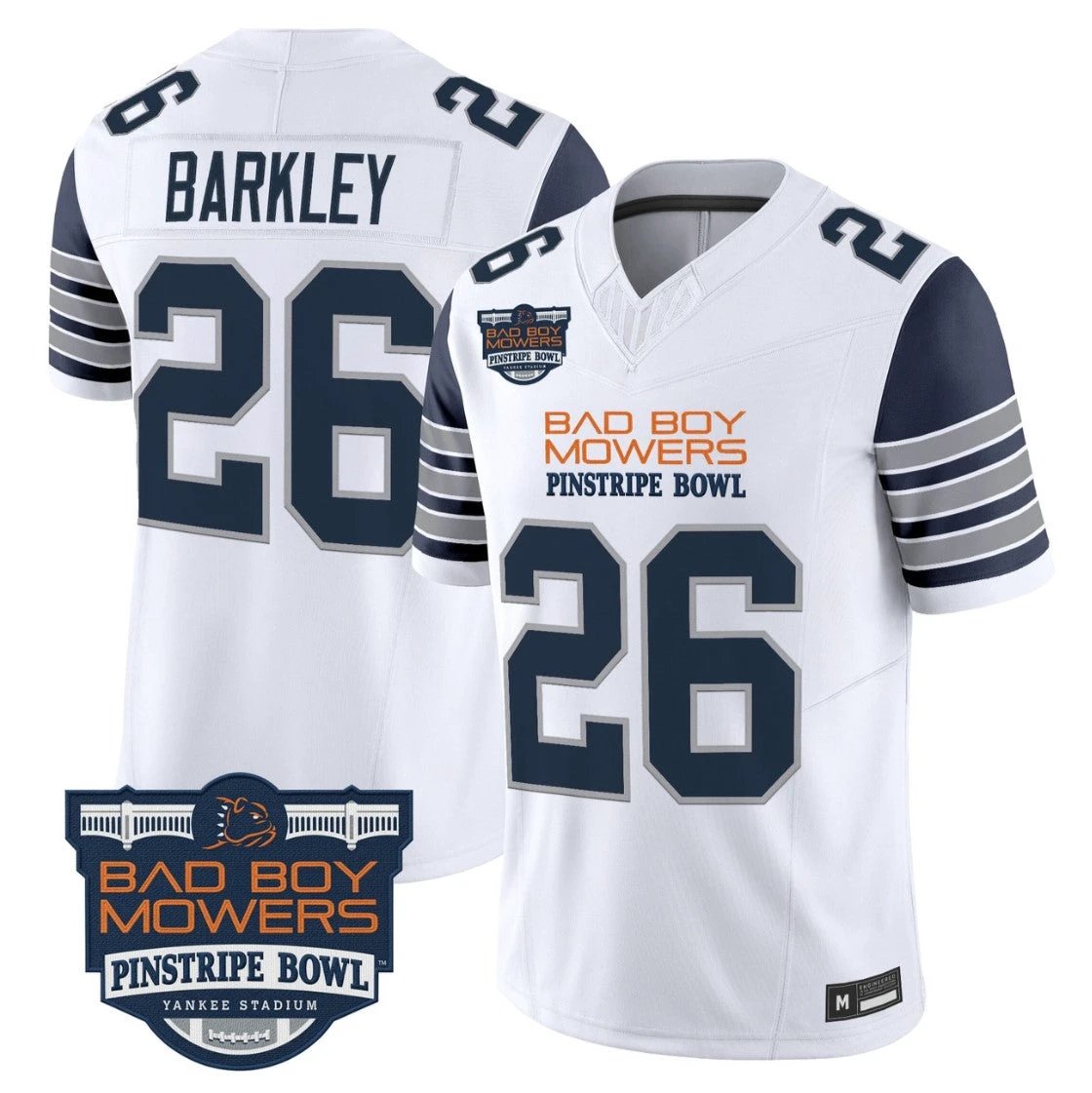 Saquon Barkley Jersey #26 Penn State 2025 Pinstripe Bowl Vapor Stitched by My Store NCAA Football Jerseys