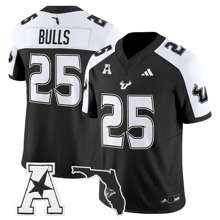Bulls Jersey #25 South Florida Bulls 2025 Vapor Limited Stitched Black Alter by My Store NCAA Football Jerseys