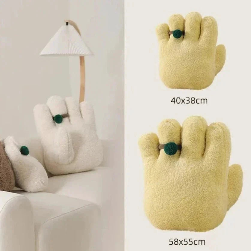 Fluffy Hand Cushions with Ring by Bowlift