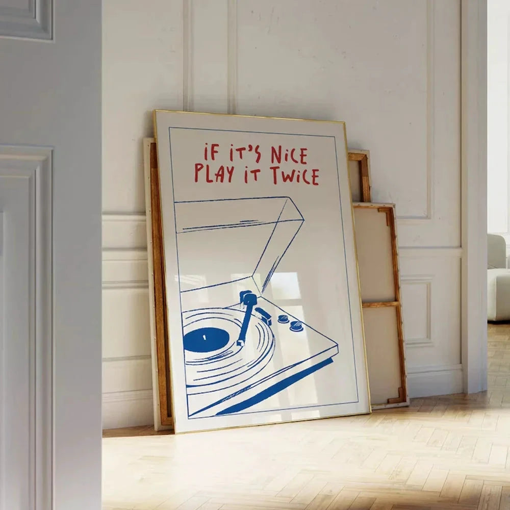 If It's Nice, Play it Twice Wall Art by Bowlift