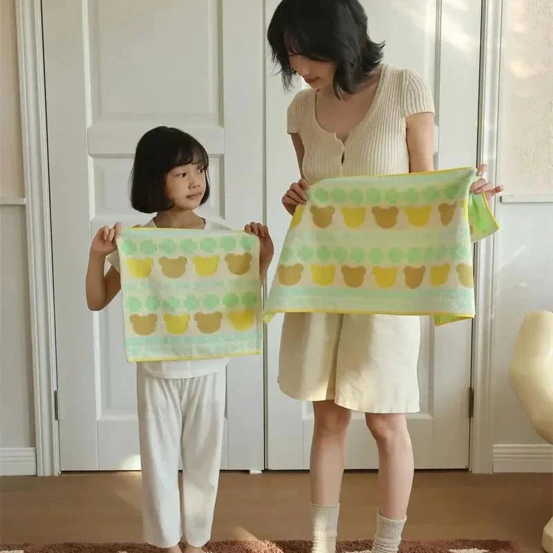 Cute Little Bear Series Cotton Towel Collection by Bowlift