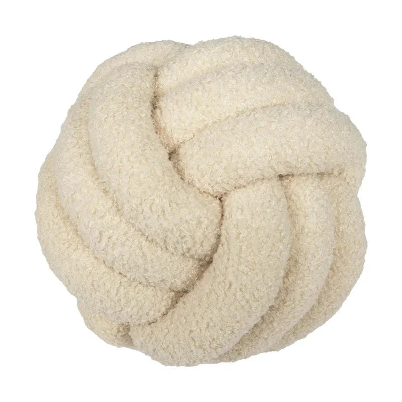 Boucle Rope Knot Ball Cushion by Bowlift
