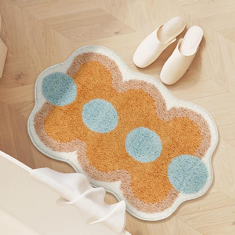 Geometric Tufting Bath Mat by Bowlift