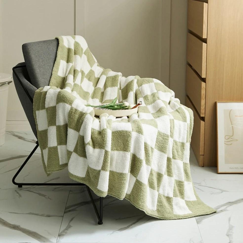 COLOURFUL CHECKERBOARD THROW by Bowlift