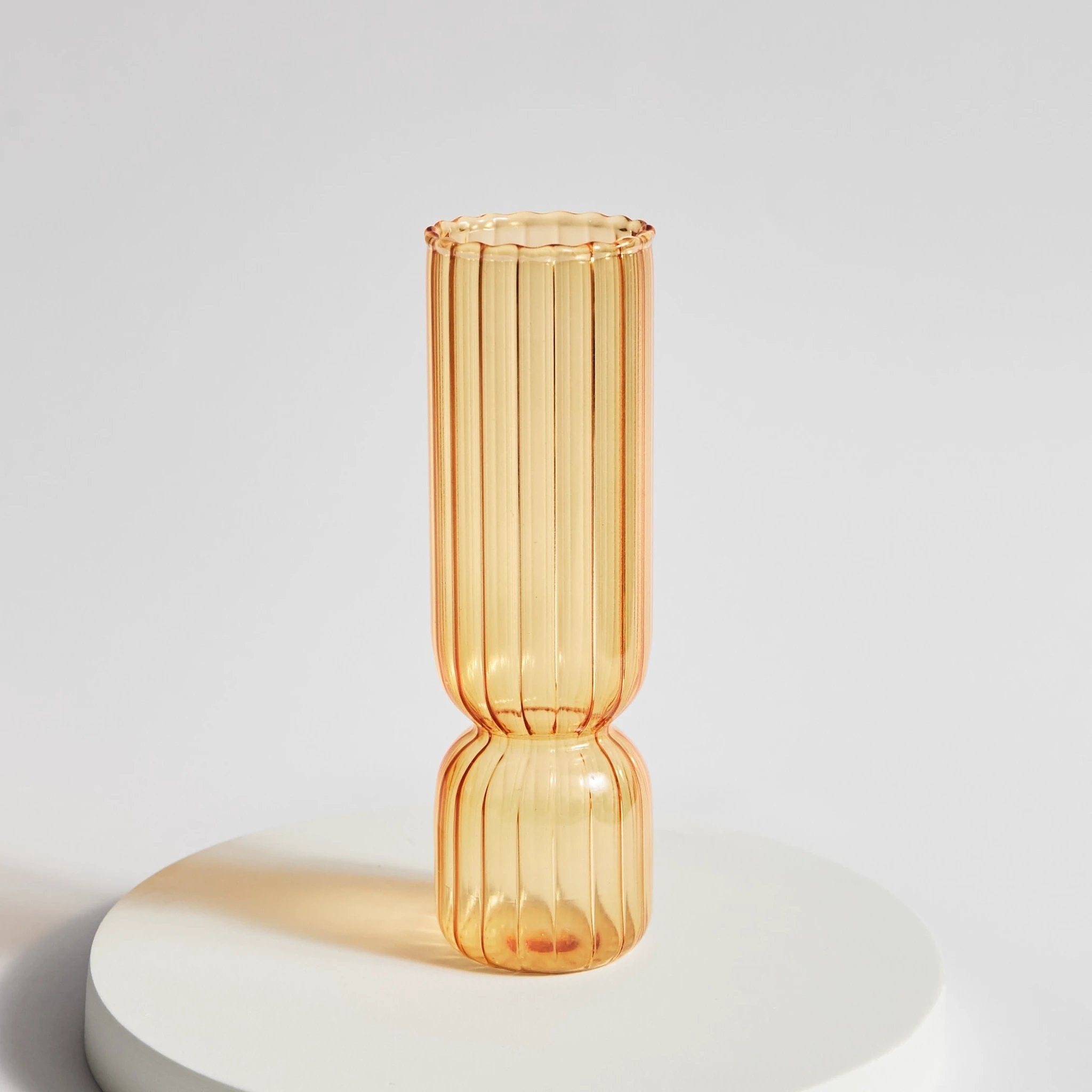 Scallop Cylinder Glass Vase by Bowlift