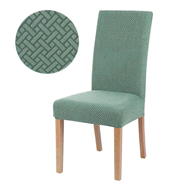 Chair Cover Velvona | Elastic & Thick Padded | Jacquard Stretch Cover | Washable & Wrinkle-Free by BowLift