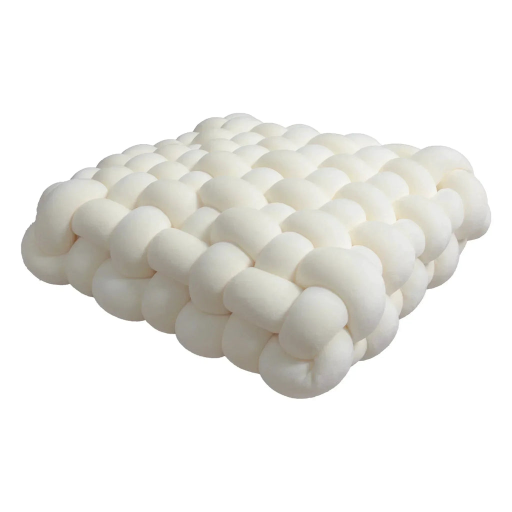 Chunky Woven Knot Cushion by Bowlift