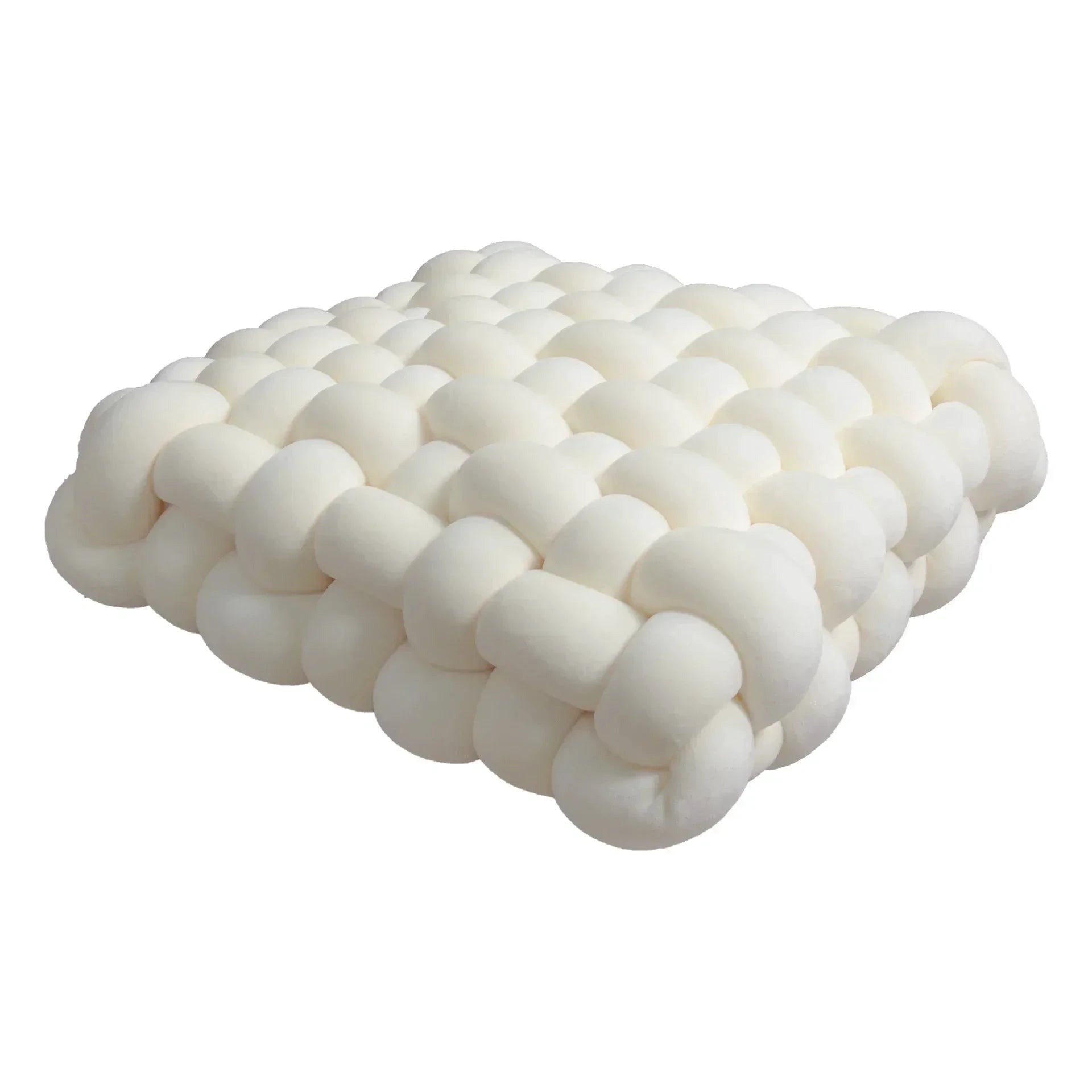 Chunky Woven Knot Cushion by Bowlift