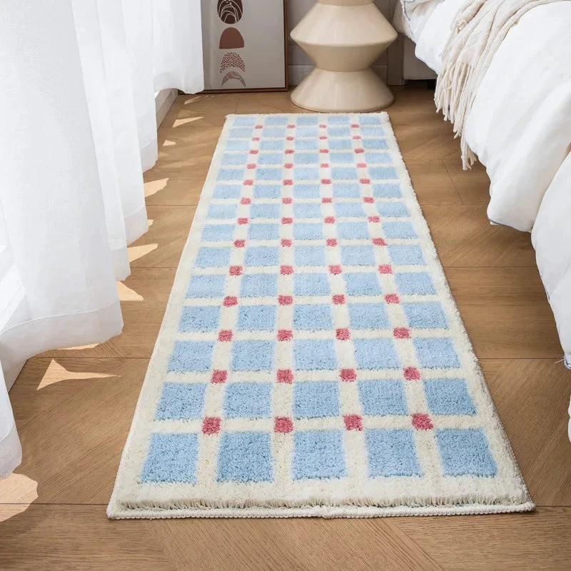 Long Tufting Grids Bathroom Mat by Bowlift