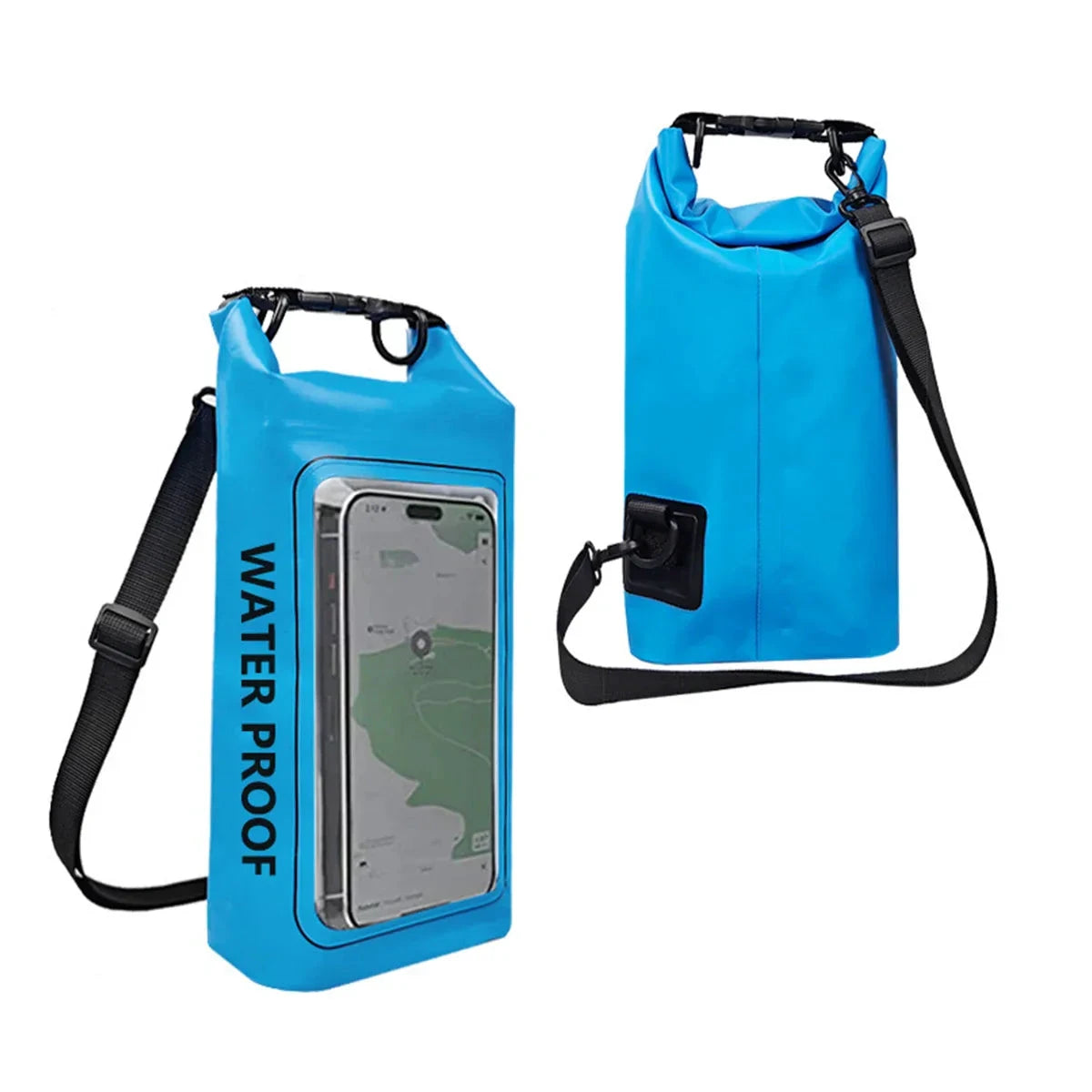 AquaVault Waterproof Dry Bag 2L | With Touchscreen Window | Outdoor Bag for Kayaking, Trekking & Water Sports by BowLift