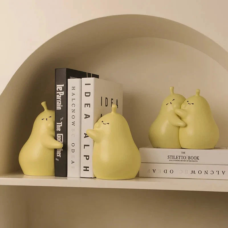 Hugging Pear Bookends by Bowlift