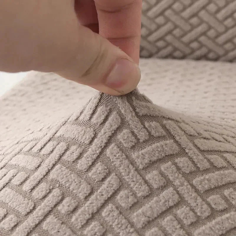 Chair Cover Velvona | Elastic & Thick Padded | Jacquard Stretch Cover | Washable & Wrinkle-Free by BowLift