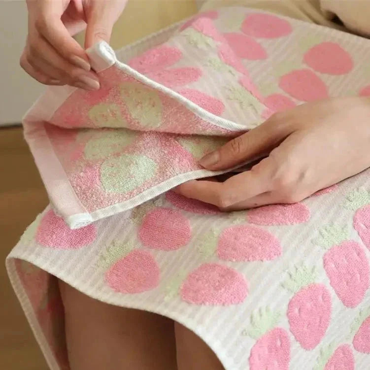 Strawberry Series Cotton Towel Collection by Bowlift