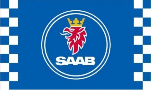 Saab Car Racing Sport Blue Flag 3X5 Ft Polyester Banner USA 90x150cm by flagsjustdoit
