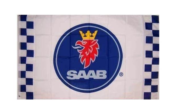 Saab Car Racing Sport Flag 3X5 Ft Polyester Banner USA 90x150cm by flagsjustdoit
