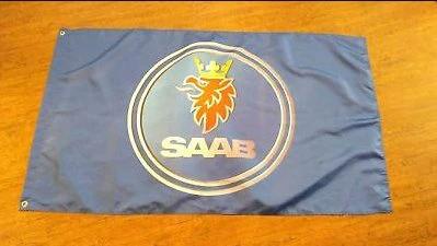 Saab Car Racing Sport Green Flag 3X5 Ft Polyester Banner USA 90x150cm by flagsjustdoit