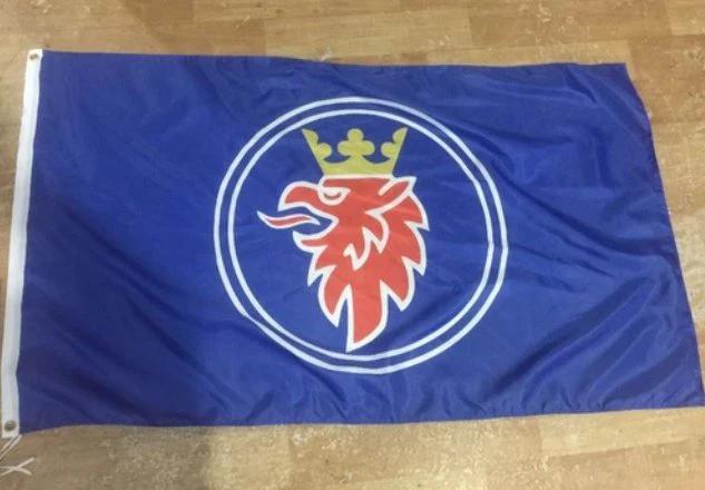 Saab Flag 3X5 Ft Polyester Banner USA 90x150cm by flagsjustdoit