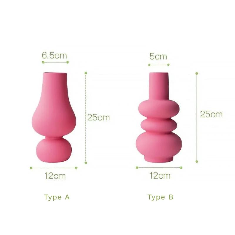Vivid Pink Ceramic Vase by Bowlift