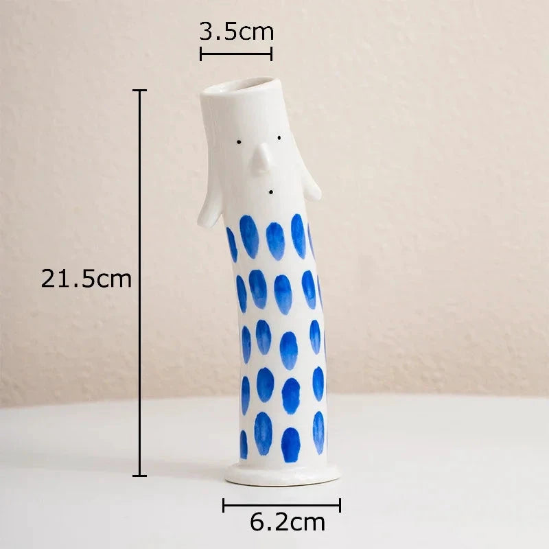 Lovely Cartoon Figures Ceramic Vase by Bowlift