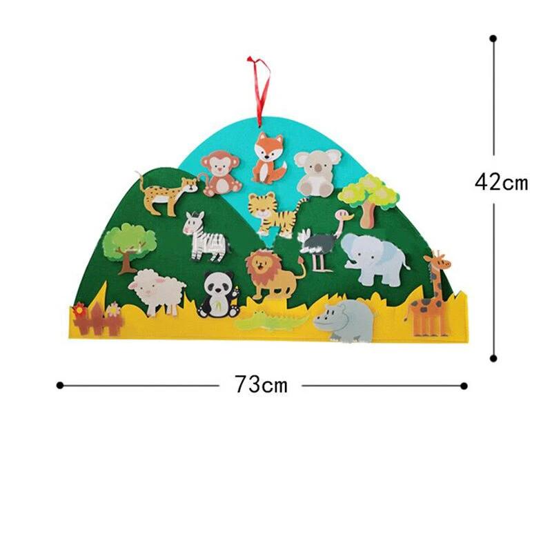 FeltFun | Educational fun - Montessori Animal Felt Playboard for Toddlers by BowLift