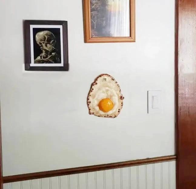 Crispy Fried Egg Wall Sculpture by Bowlift