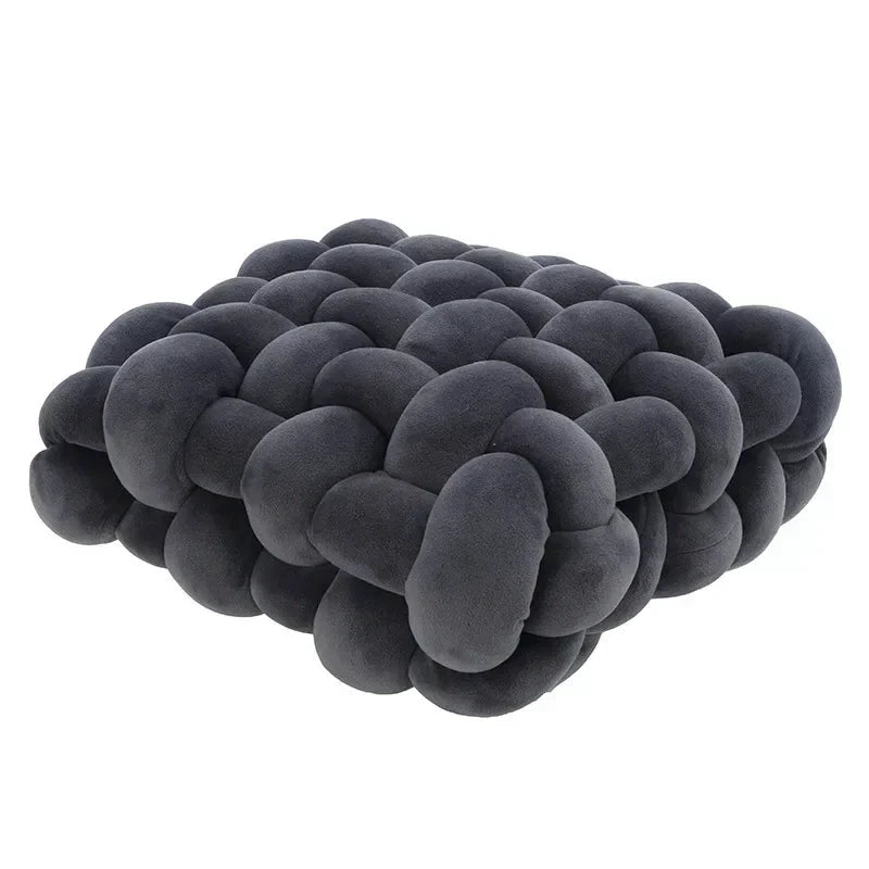 Chunky Woven Knot Cushion by Bowlift