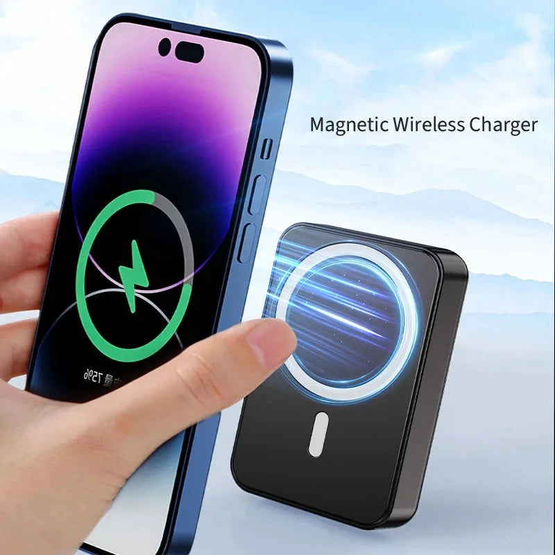 Magnetic Wireless Power Bank with Kickstand by BowLift