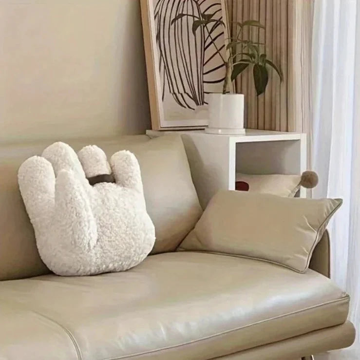 Fluffy Hand Cushions with Ring by Bowlift