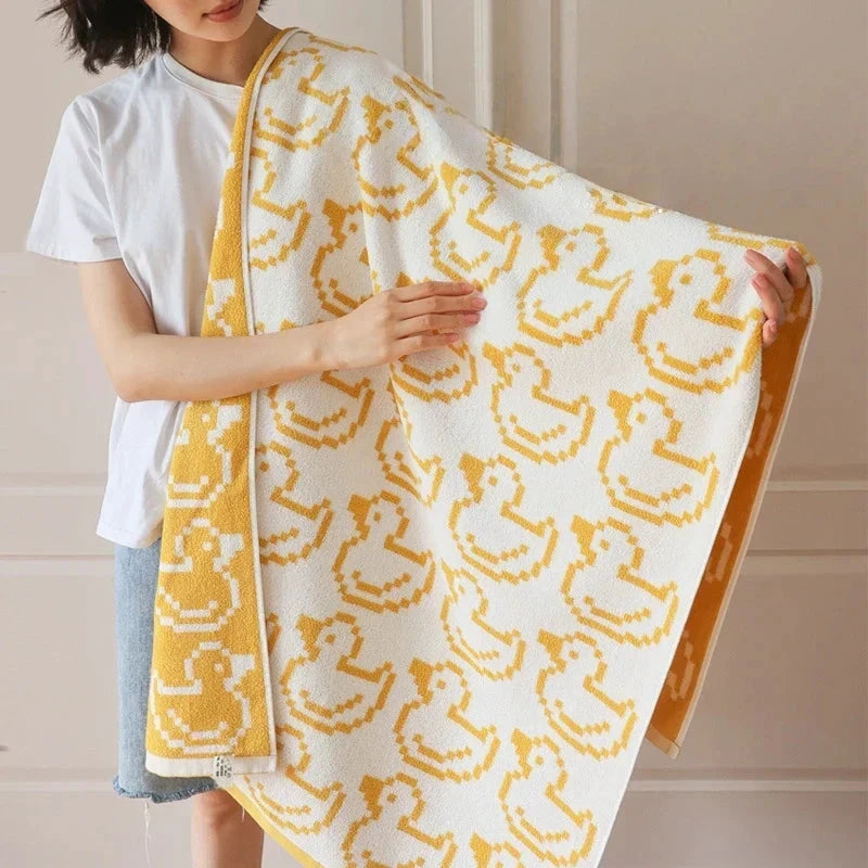 Reversible Animal Print Cotton Towel by Bowlift