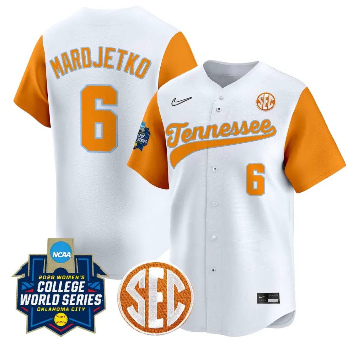 Sage Mardjetko Jersey #6 Tennessee Vols Softball 2026 World Series by My Store